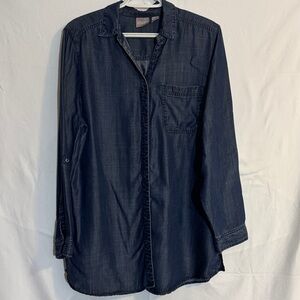 Chico's Women's Dark Blue Denim Blouse